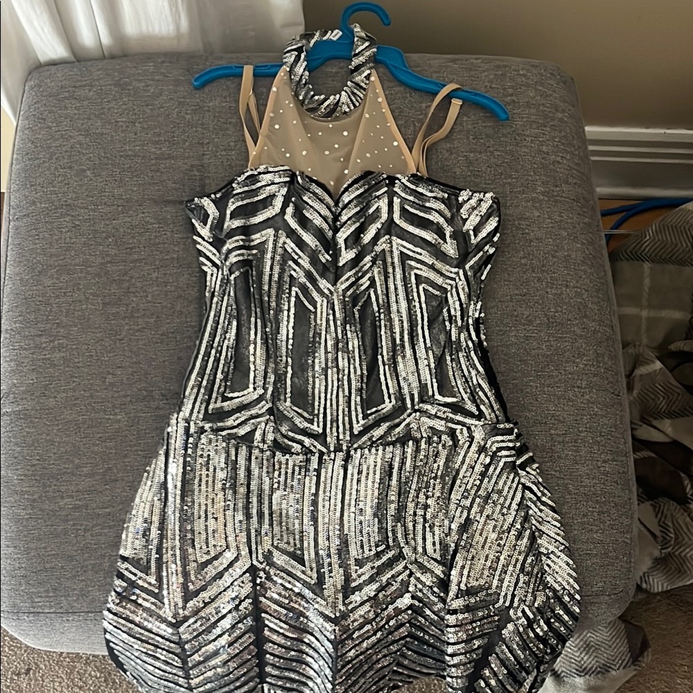 Revolution History Repeating Silver Dance Costume Adult Medium